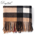 Precio promocional superventas Unisex Fashion Merino Wool Checked Scarf